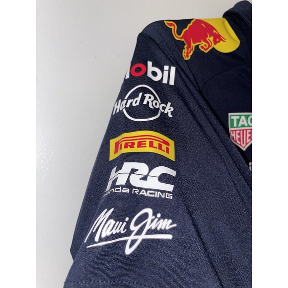 Red Bull Racing F1 Women's Large 2025 Team Polo Shirt Navy NWT - Picture 7 of 8